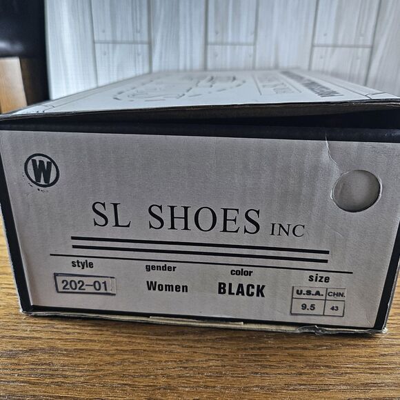 Slip Less Womens Black Comfort Lace Up Non Slip Professional Work Shoes Size 9.5 - Picture 8 of 8